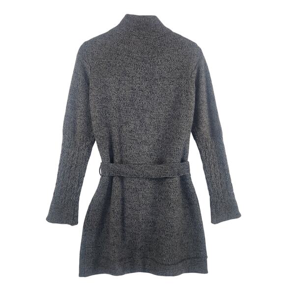 The Limited Vintage Gray Knit Cardigan Women’s SZ LG Chunky Knit Belted EUC - Picture 3 of 14